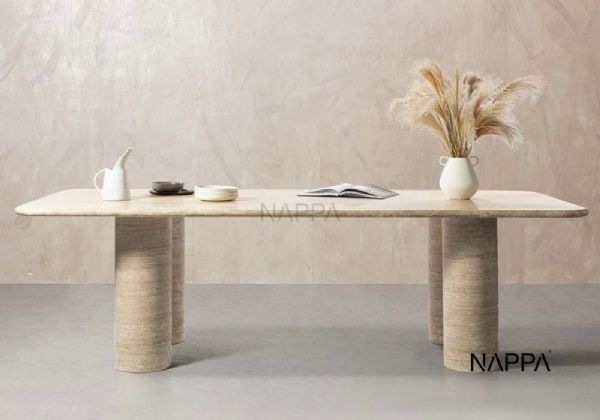 TRAVERTEN YEMEK MASASI